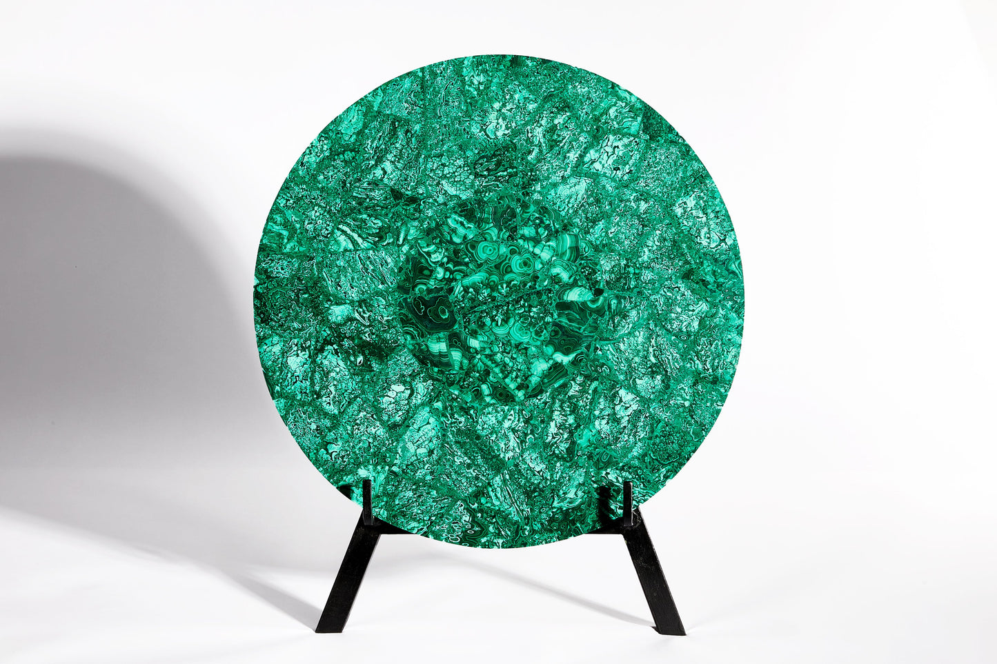 Plateau de table rond en malachite | Congo